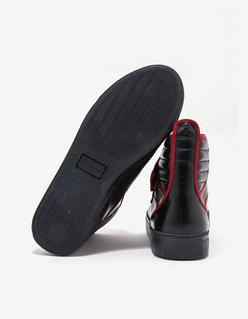 Raf Simons Black High Top Trainers with Highlights - AW16
