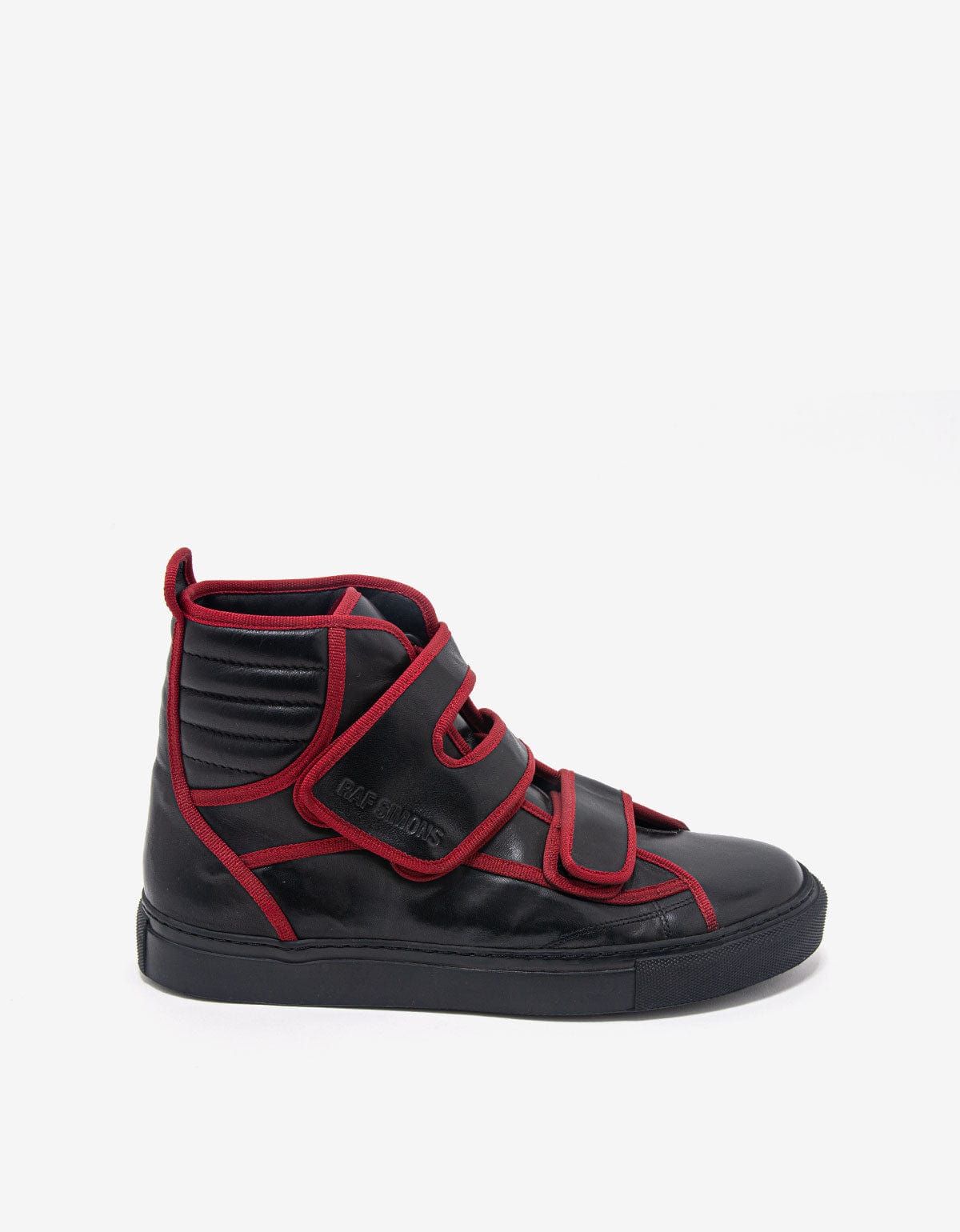 Raf Simons Black High Top Trainers with Highlights - AW16