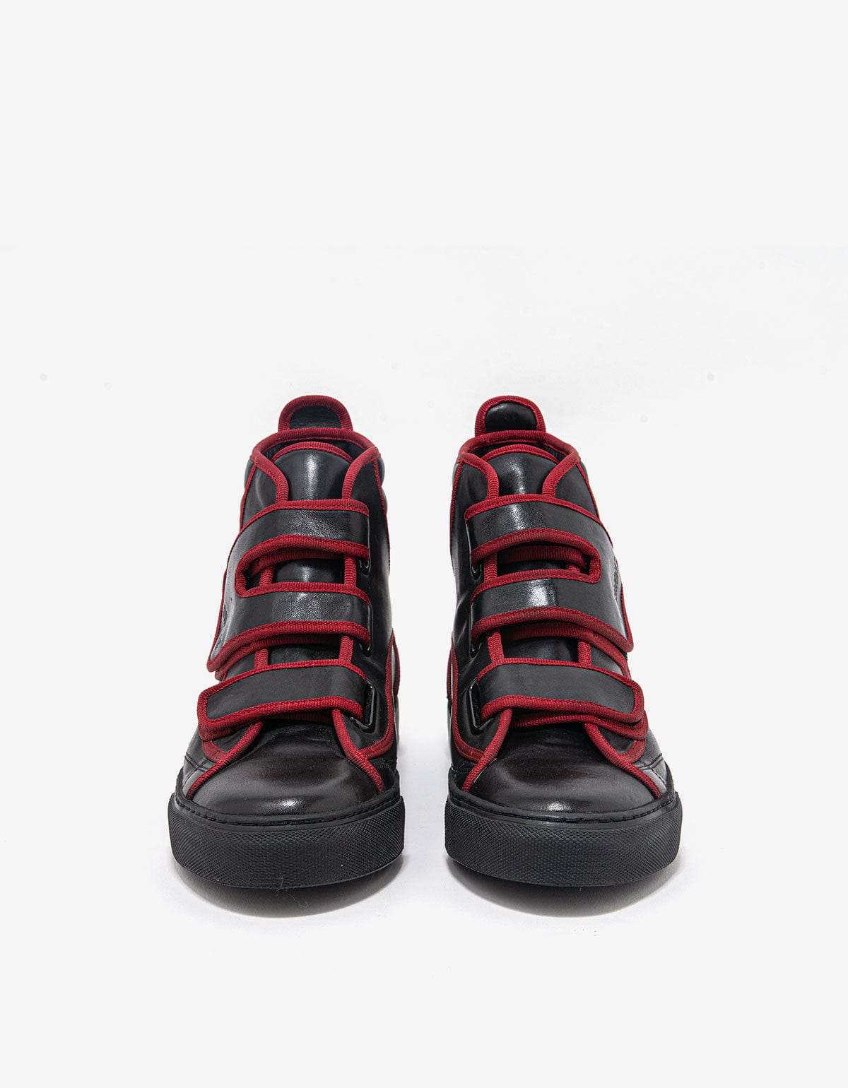 Raf Simons Black High Top Trainers with Highlights - AW16