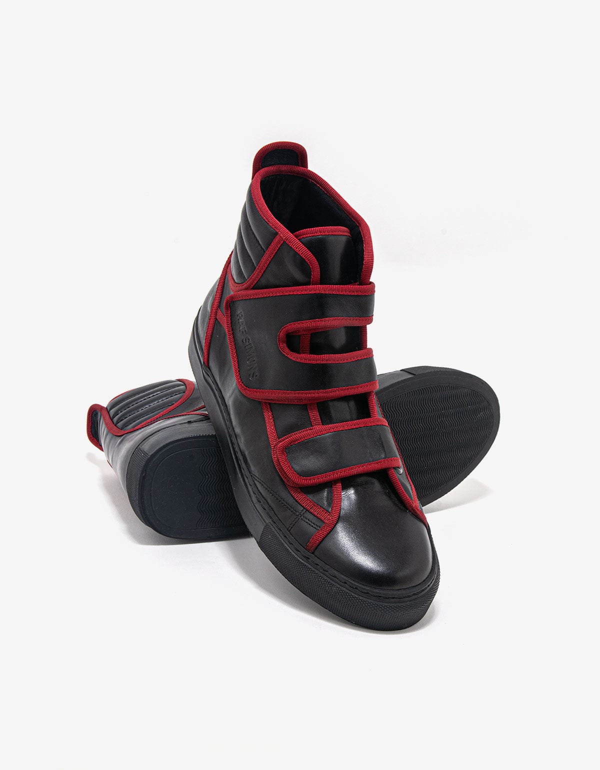 Raf Simons Black High Top Trainers with Highlights - since AW16