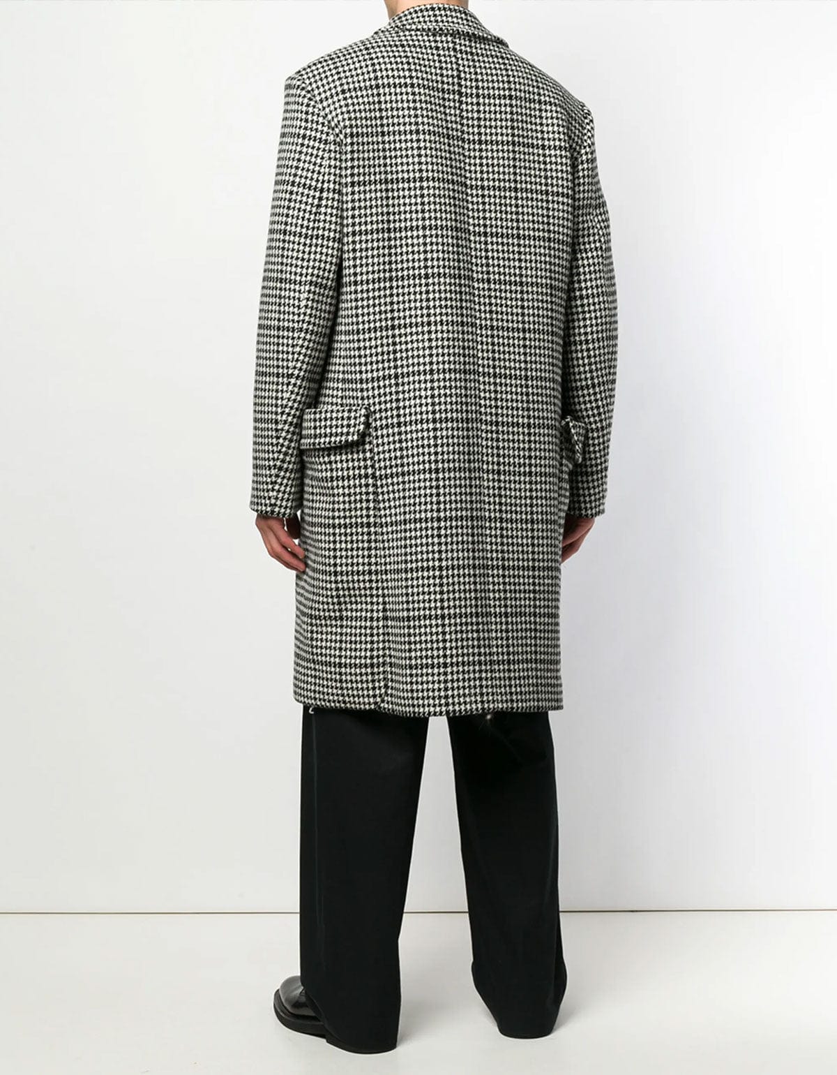 Raf Simons Houndstooth Check Wool Coat