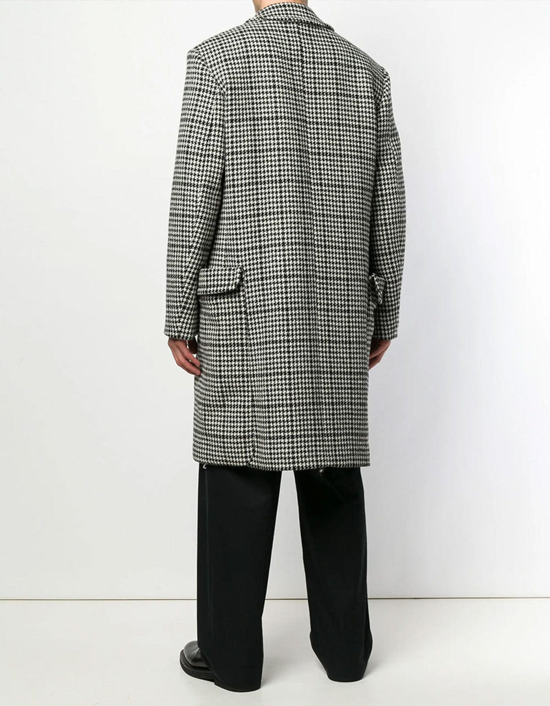 Raf Simons Houndstooth Check Wool Coat
