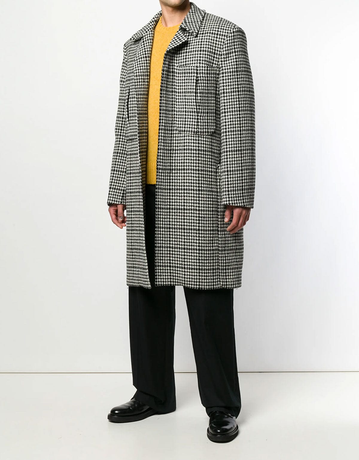 Raf Simons Houndstooth Check Wool Coat – Zoo Fashions