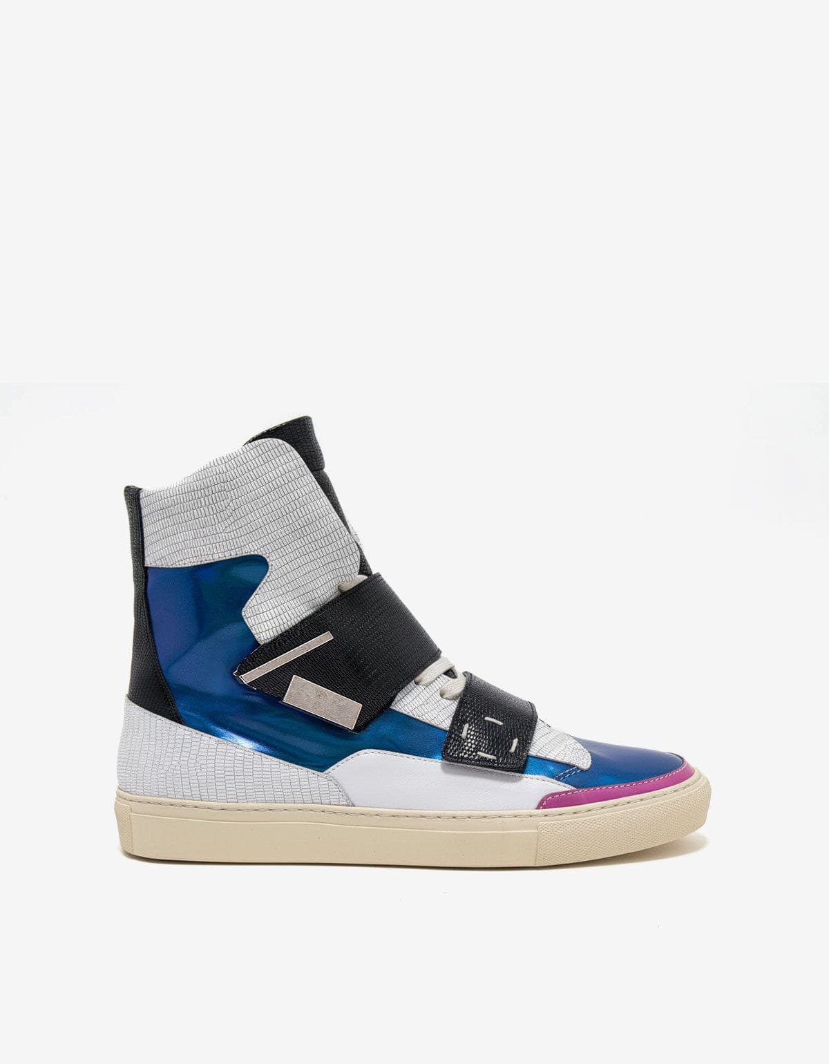 Raf Simons White Removable Lace High Top Trainers - SS14