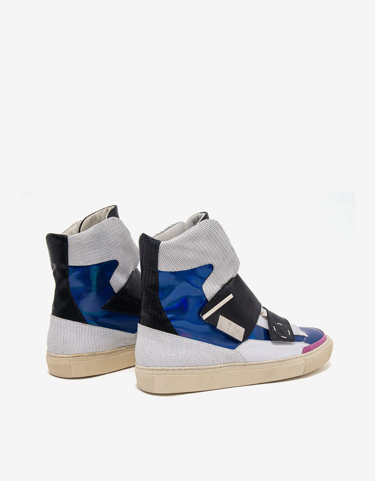 Raf Simons White Removable Lace High Top Trainers - SS14