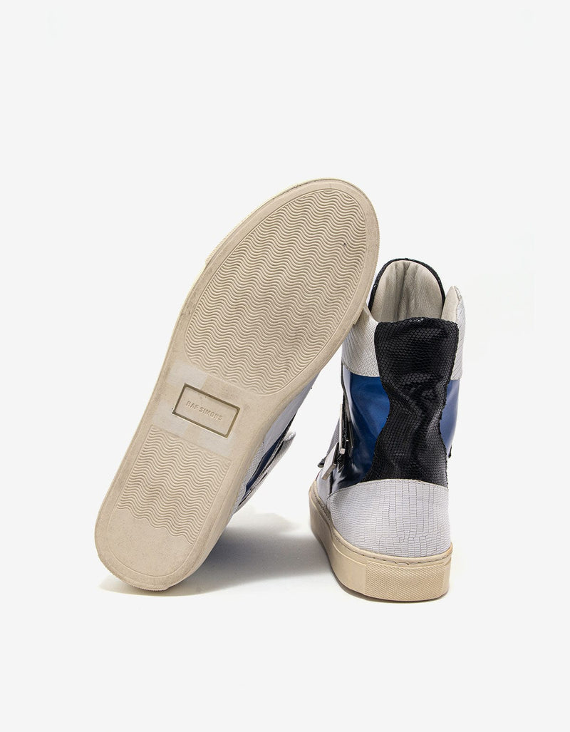 Raf Simons White Removable Lace High Top Trainers - SS14