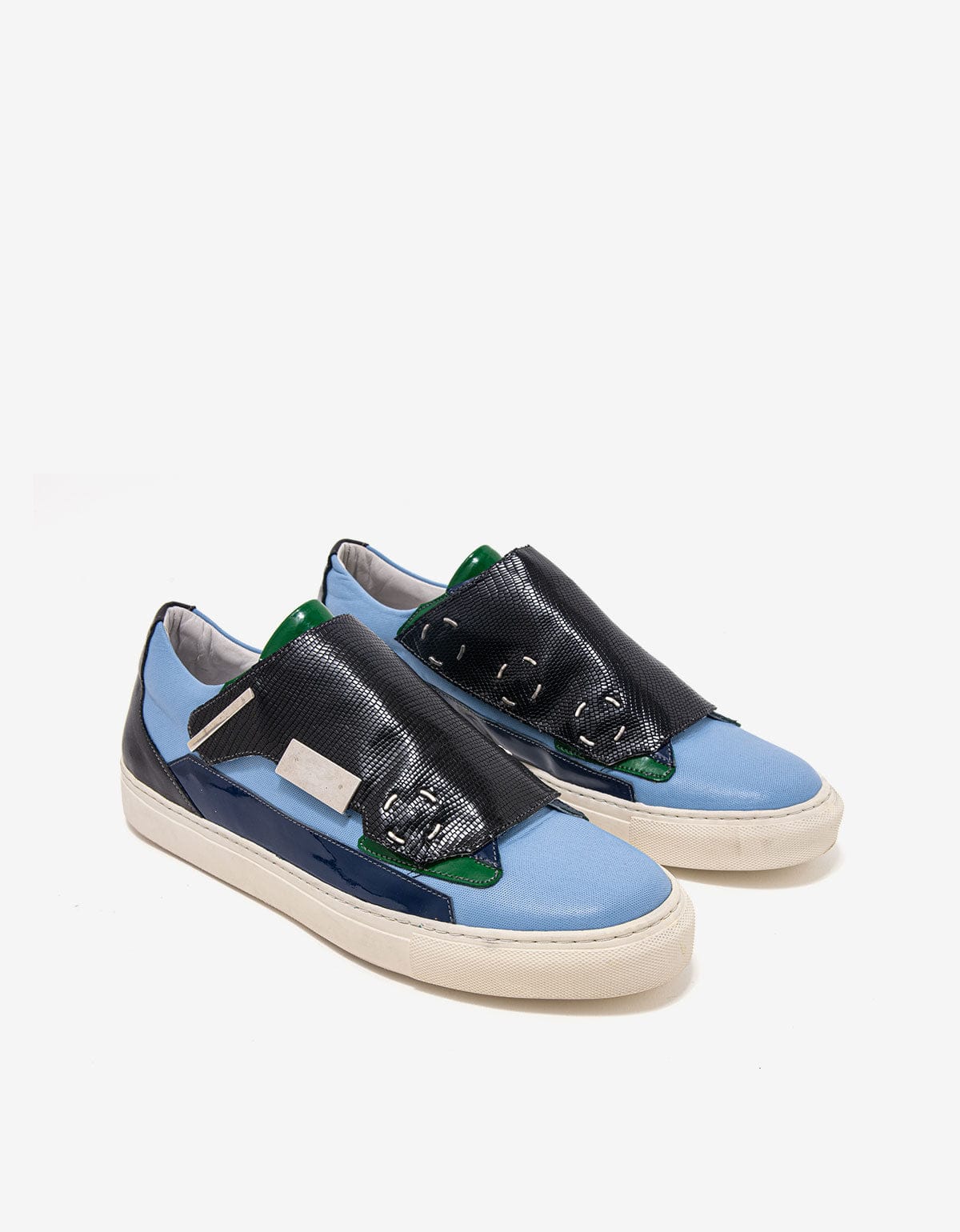 Raf Simons Blue Removable Lace Guard Low Trainers - SS14