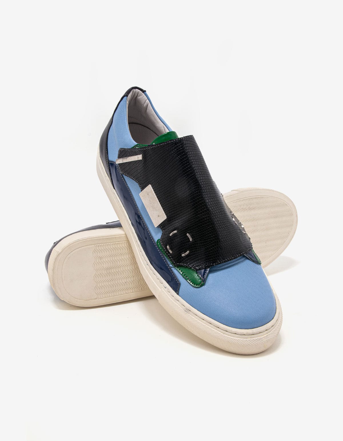 Raf Simons Blue Removable Lace Guard Low Trainers - SS14
