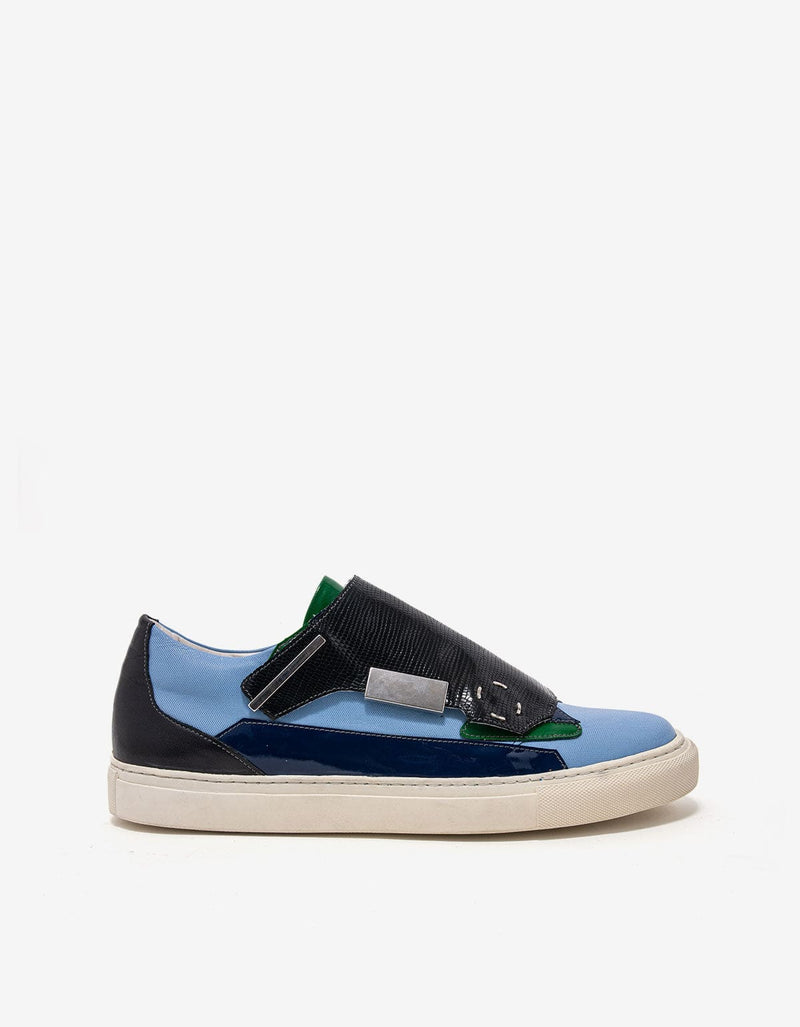 Raf Simons Blue Removable Lace Guard Low Trainers - SS14