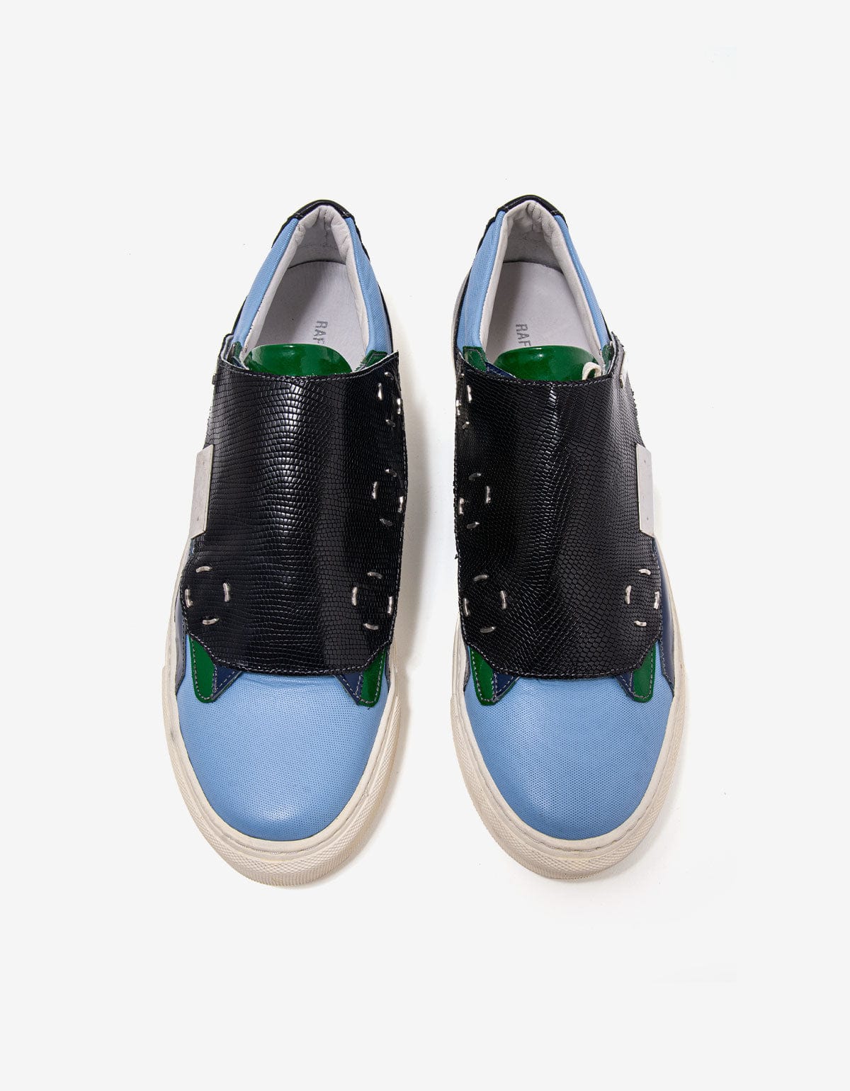 Raf Simons Blue Removable Lace Guard Low Trainers - SS14