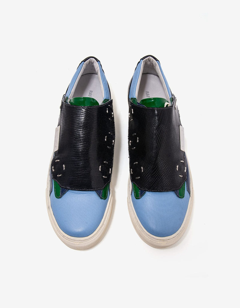 Raf Simons Blue Removable Lace Guard Low Trainers - SS14
