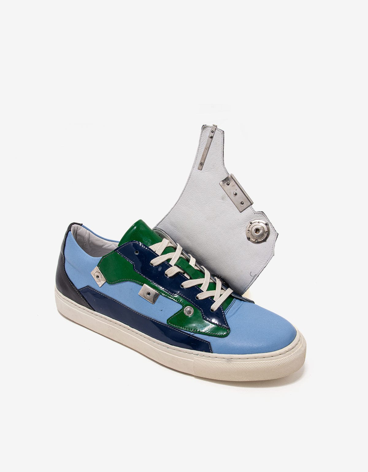 Raf Simons Blue Removable Lace Guard Low Trainers - SS14