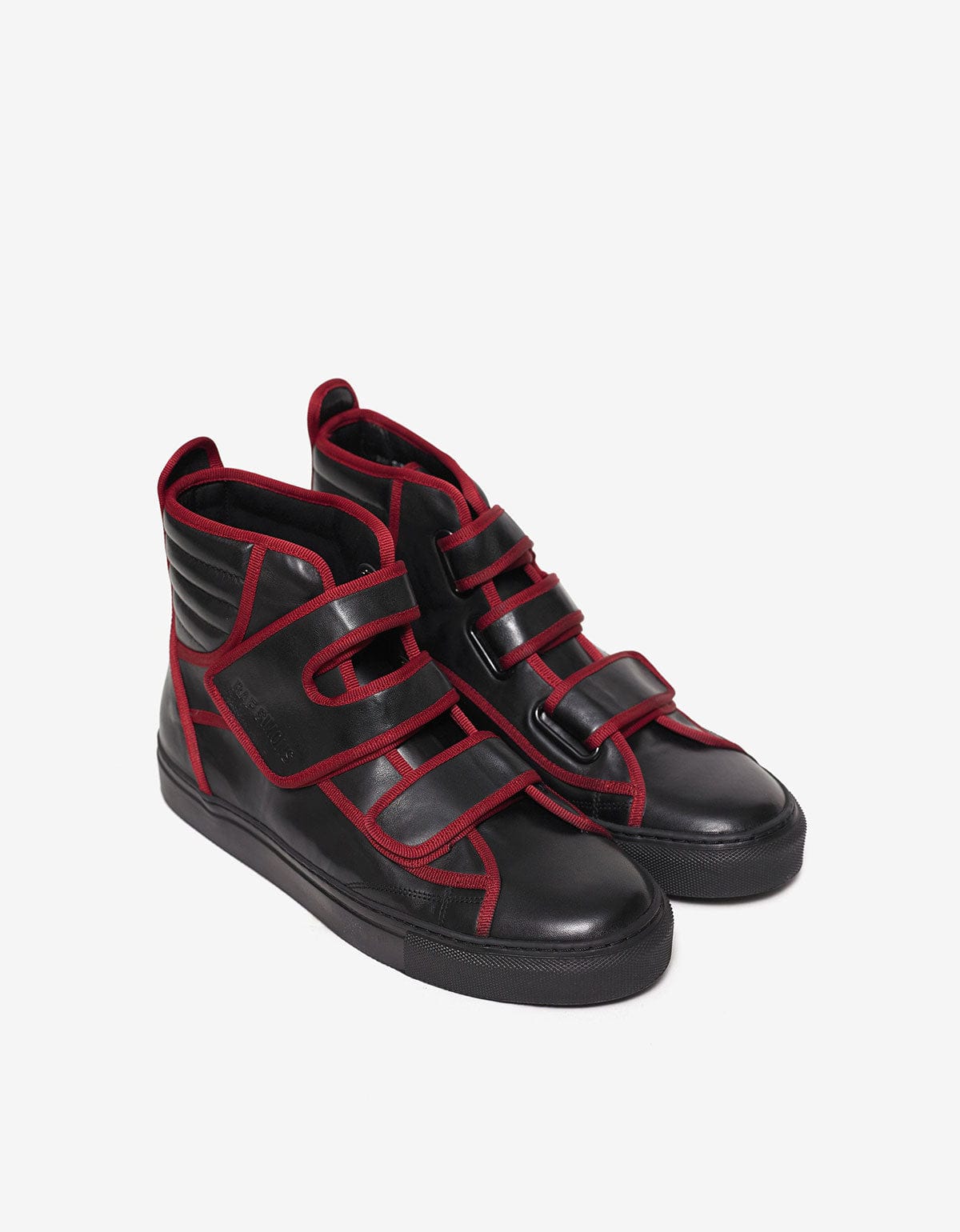 Raf Simons Black High Top Trainers with Highlights - AW16