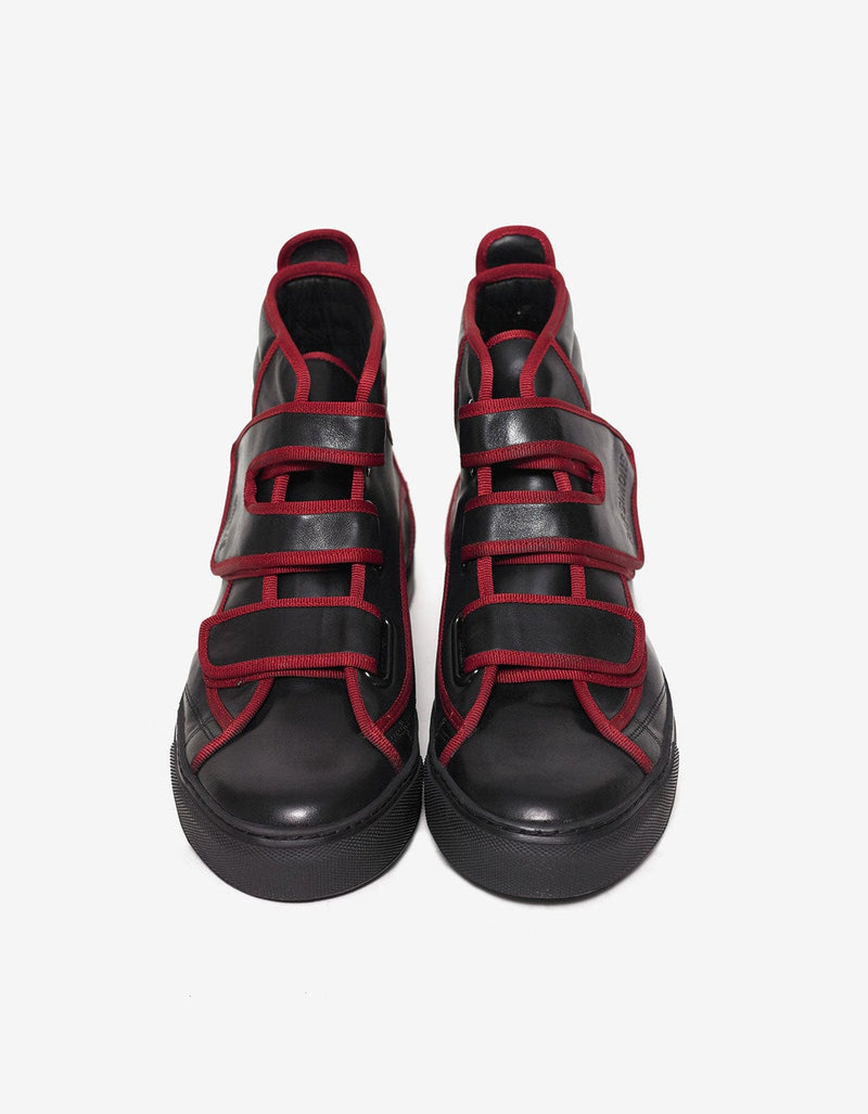 Raf Simons Black High Top Trainers with Highlights - AW16