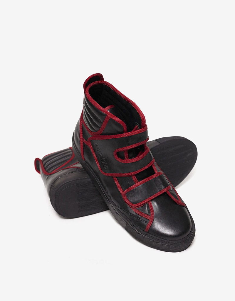 Raf Simons Black High Top Trainers with Highlights - AW16