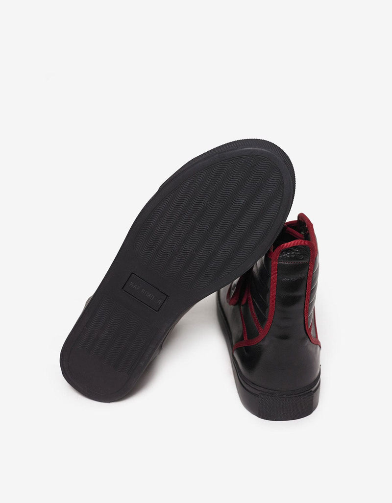 Raf Simons Black High Top Trainers with Highlights - AW16