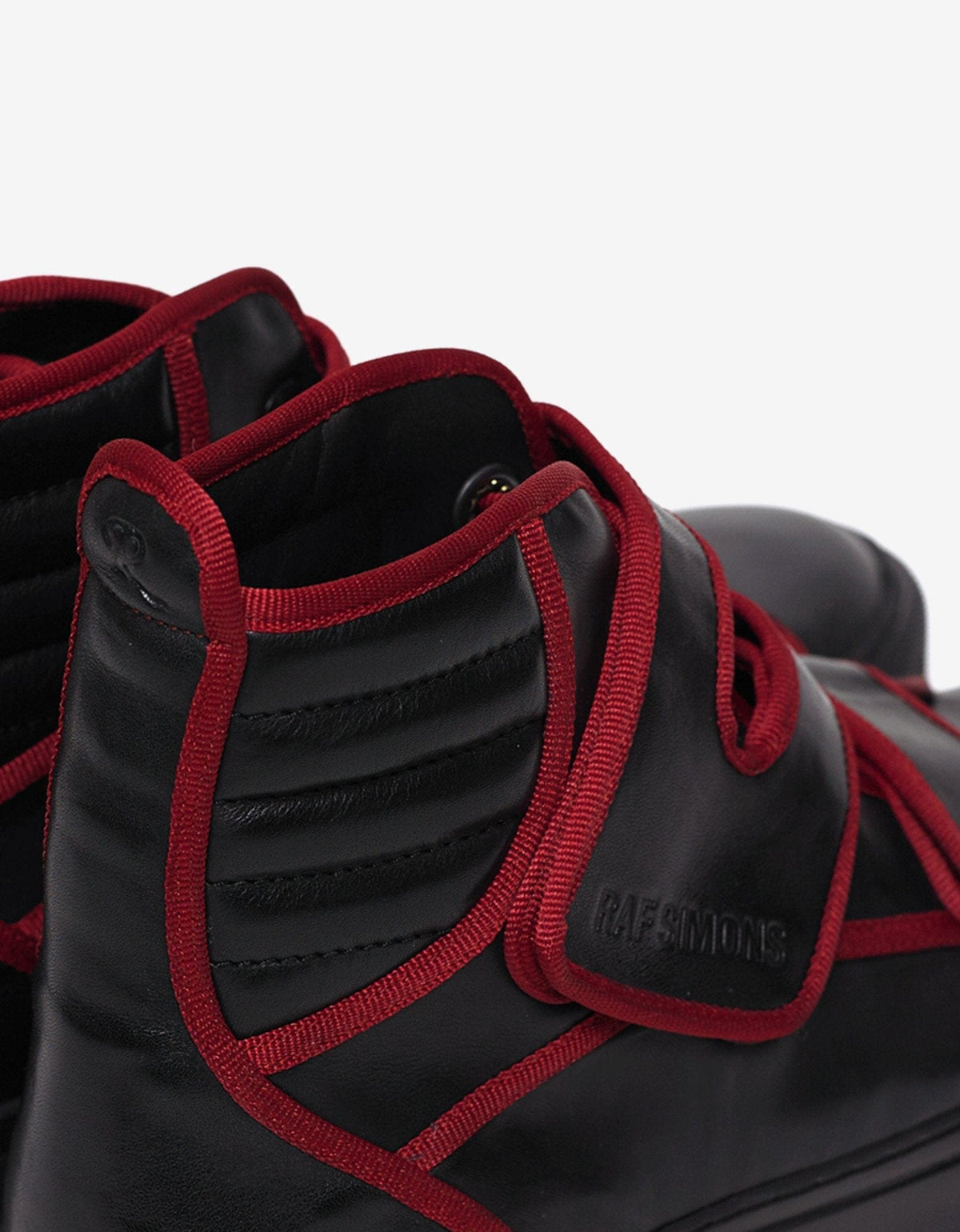 Raf Simons Black High Top Trainers with Highlights - AW16