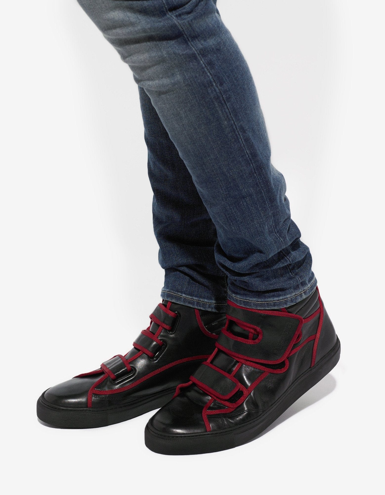 Raf Simons Black High Top Trainers with Highlights - since AW16