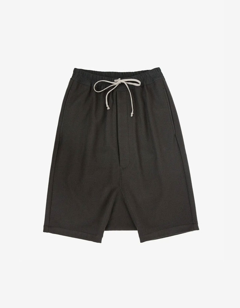 Rick Owens Boxer Pods Darkdust Wool Blend Shorts