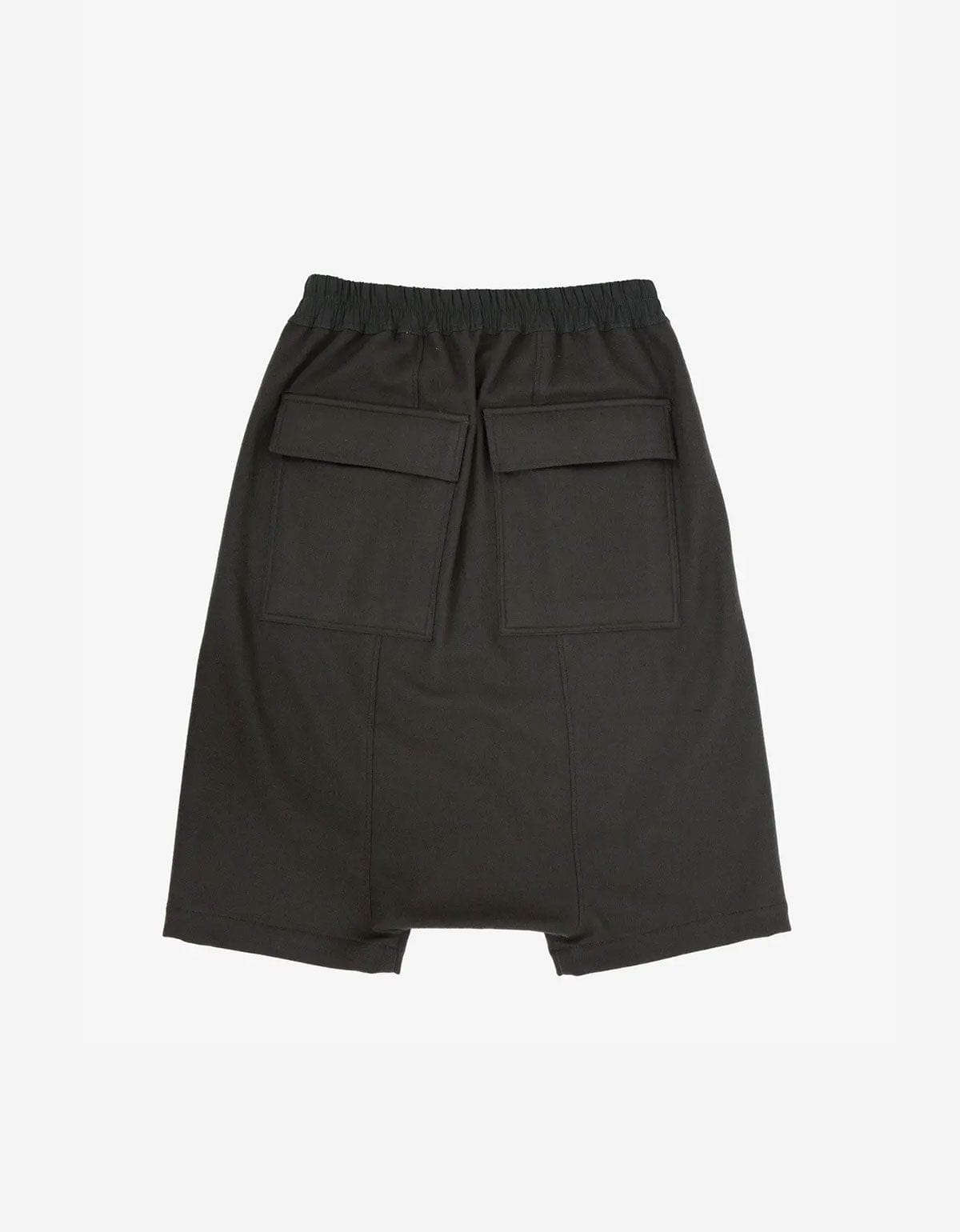 Rick Owens Boxer Pods Darkdust Wool Blend Shorts