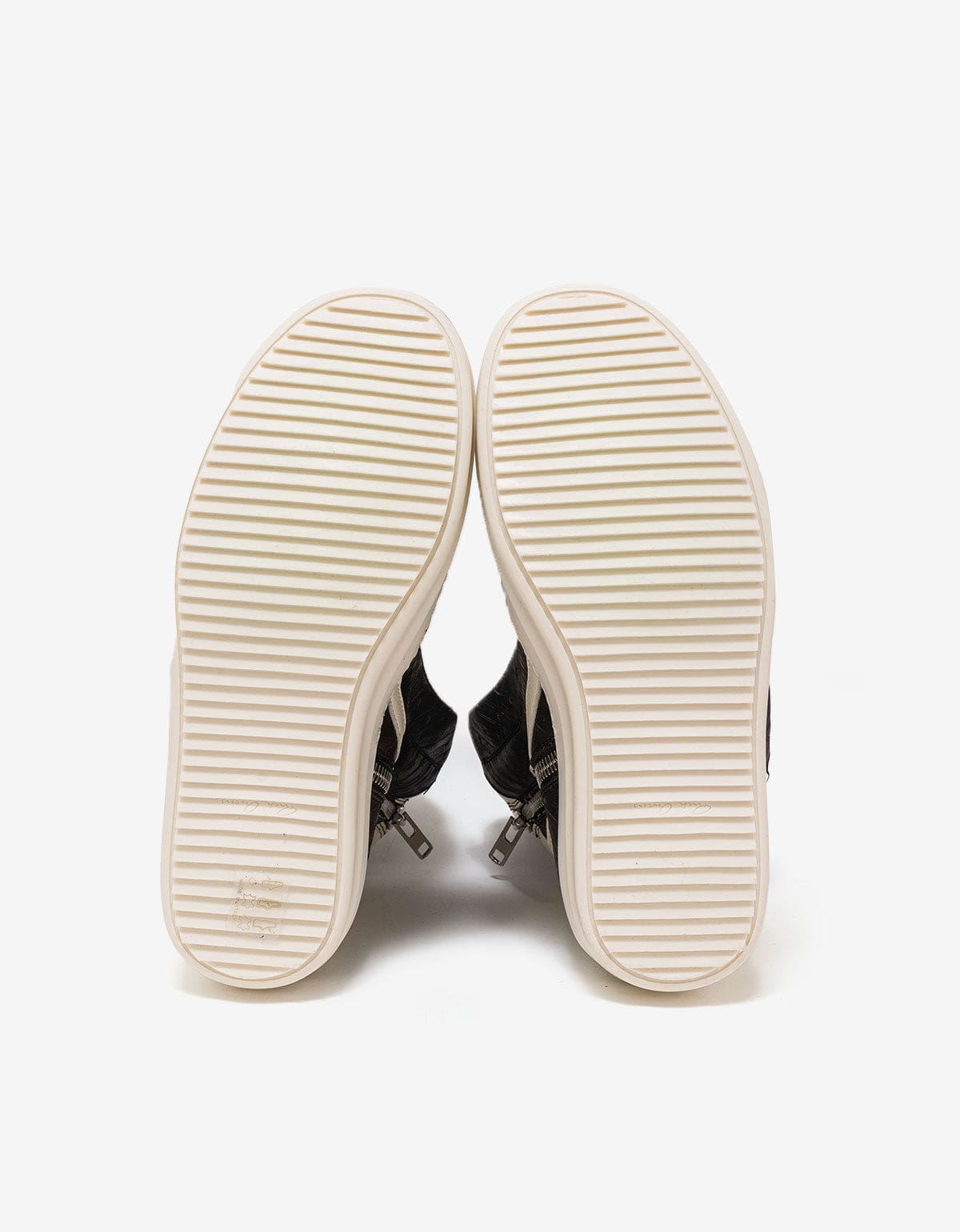 Rick Owens Geobasket Laser-Cut Leather High Top Trainers - AW15