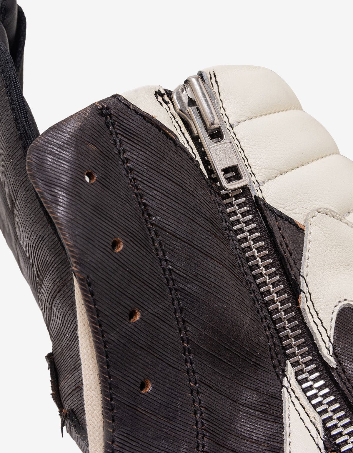 Rick Owens Geobasket Laser-Cut Leather High Top Trainers - AW15