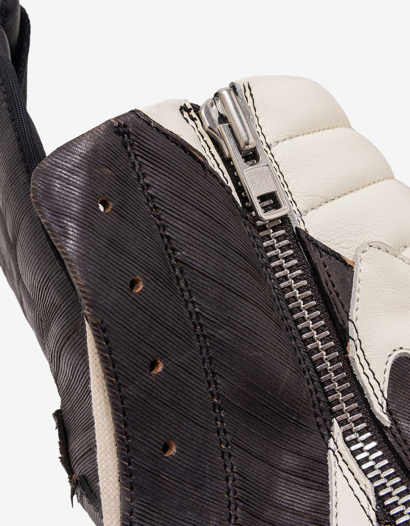 Rick Owens Geobasket Laser-Cut Leather High Top Trainers - AW15