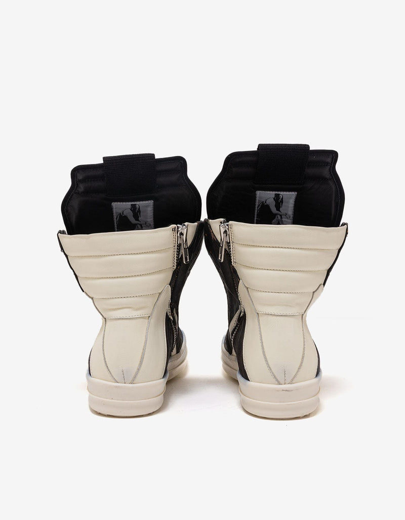 Rick Owens Geobasket Laser-Cut Leather High Top Trainers - AW15