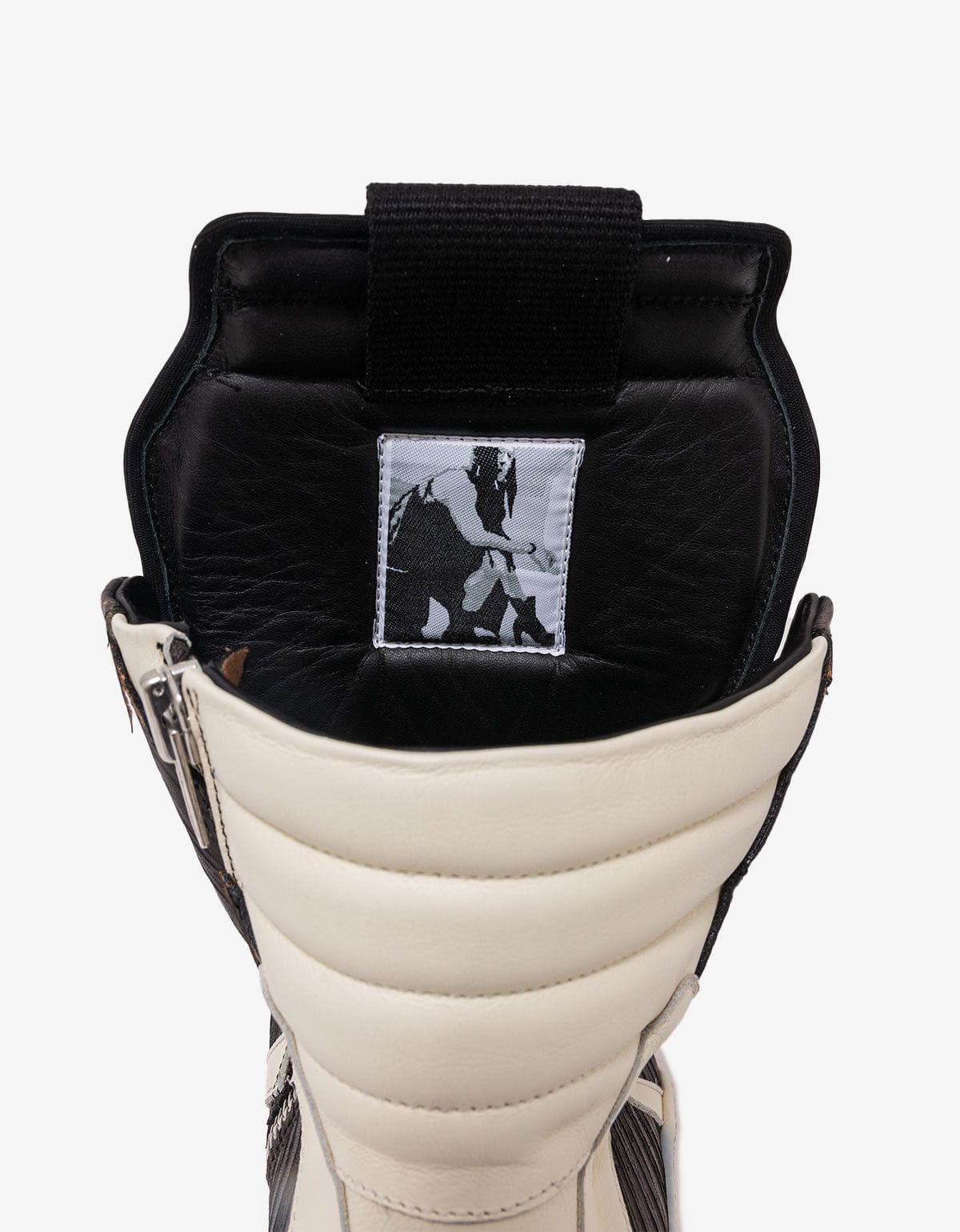 Rick Owens Geobasket Laser-Cut Leather High Top Trainers - AW15