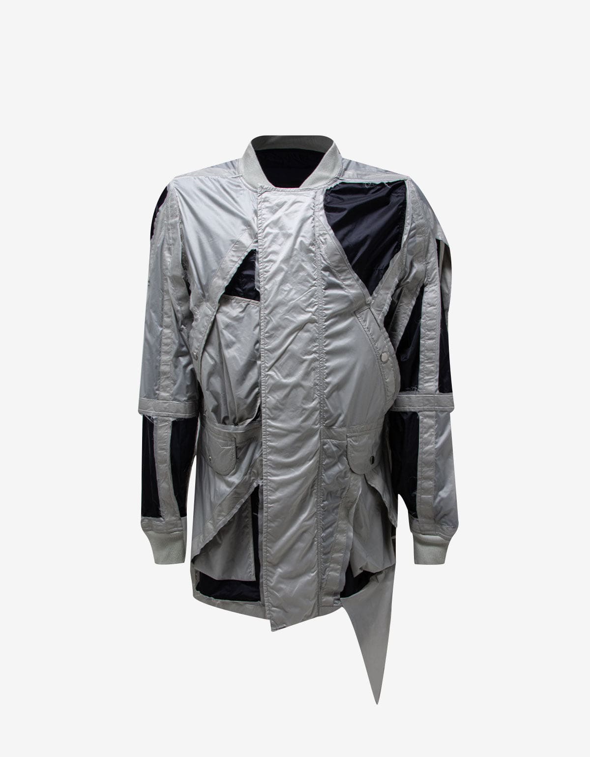 Rick Owens Grey Cut-Out Rod Jacket