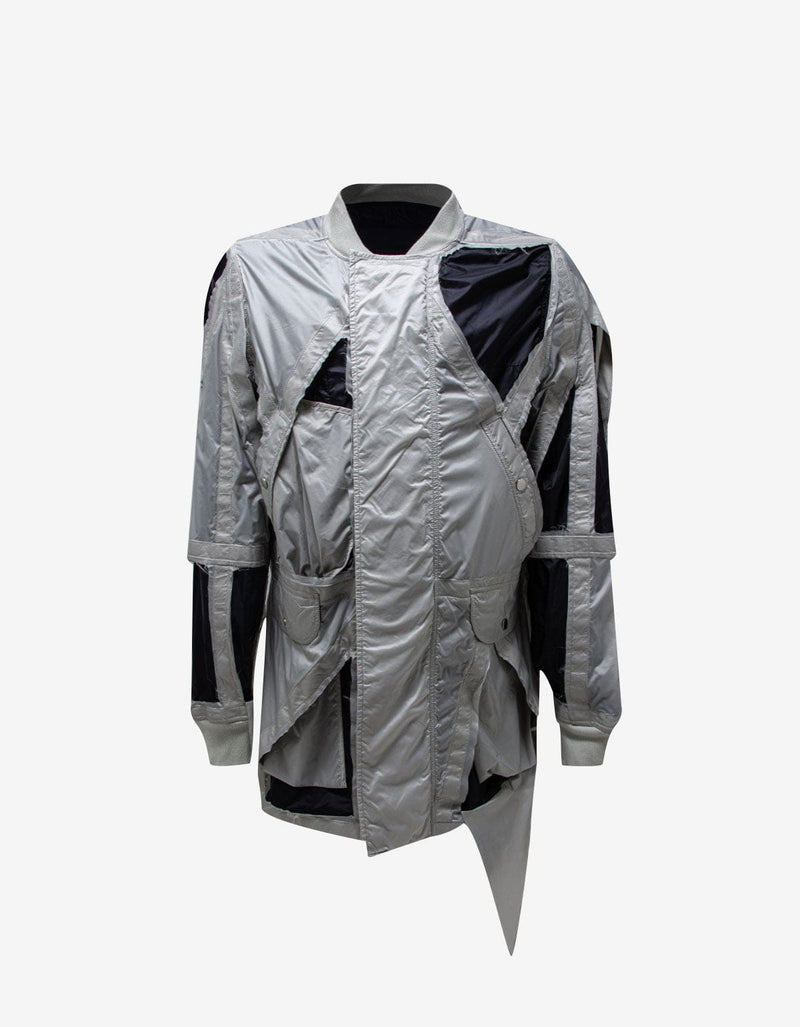 Rick Owens Grey Cut-Out Rod Jacket