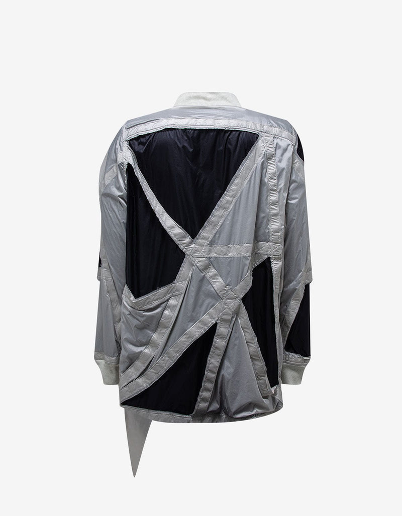Rick Owens Grey Cut-Out Rod Jacket