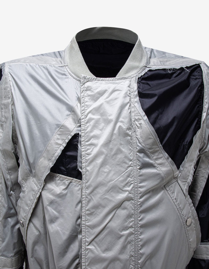 Rick Owens Grey Cut-Out Rod Jacket