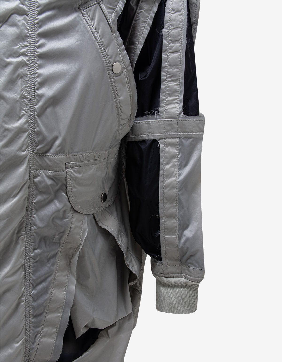 Rick Owens Grey Cut-Out Rod Jacket