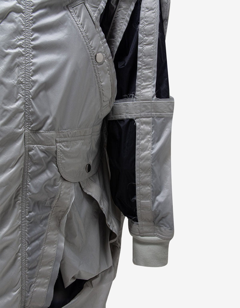 Rick Owens Grey Cut-Out Rod Jacket