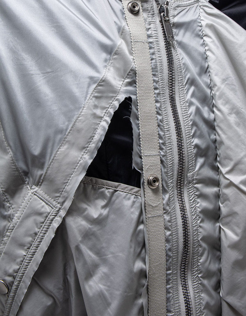 Rick Owens Grey Cut-Out Rod Jacket