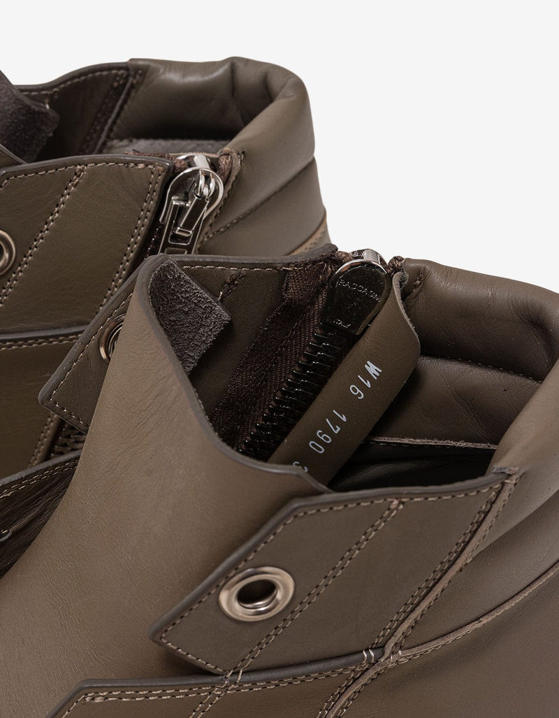Rick Owens Island Dunk Darkdust Grey Mid High Trainers - AW16
