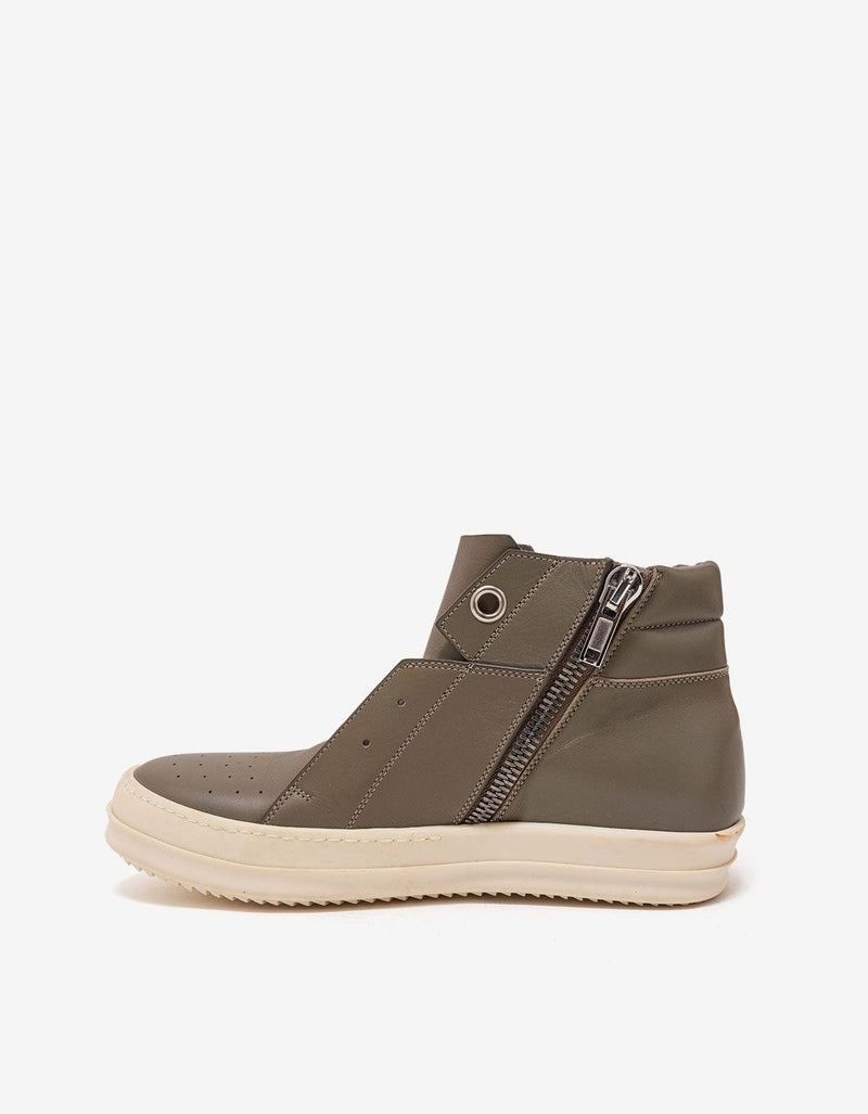 Rick Owens Island Dunk Darkdust Grey Mid High Trainers - AW16