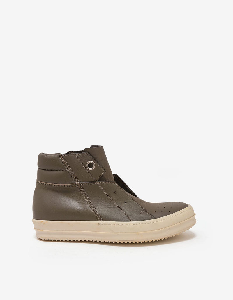 Rick Owens Island Dunk Darkdust Grey Mid High Trainers - AW16