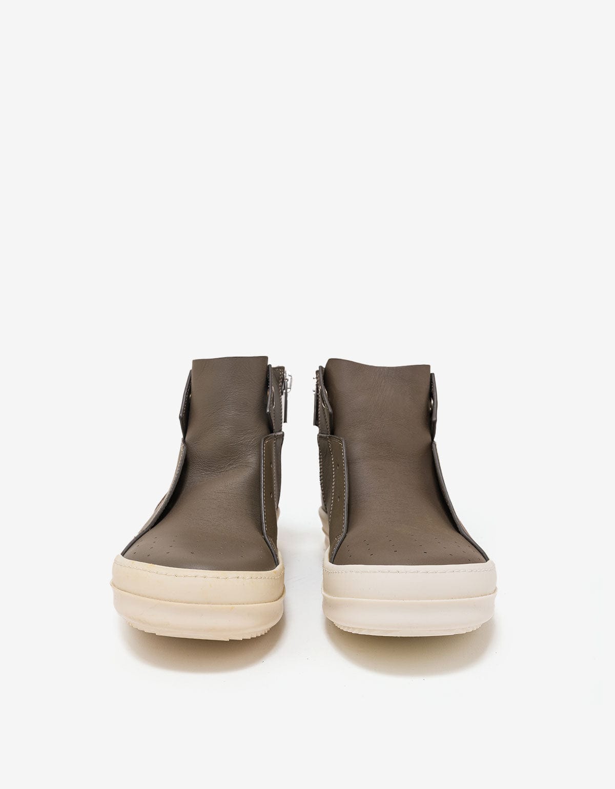 Rick Owens Island Dunk Darkdust Grey Mid High Trainers - AW16