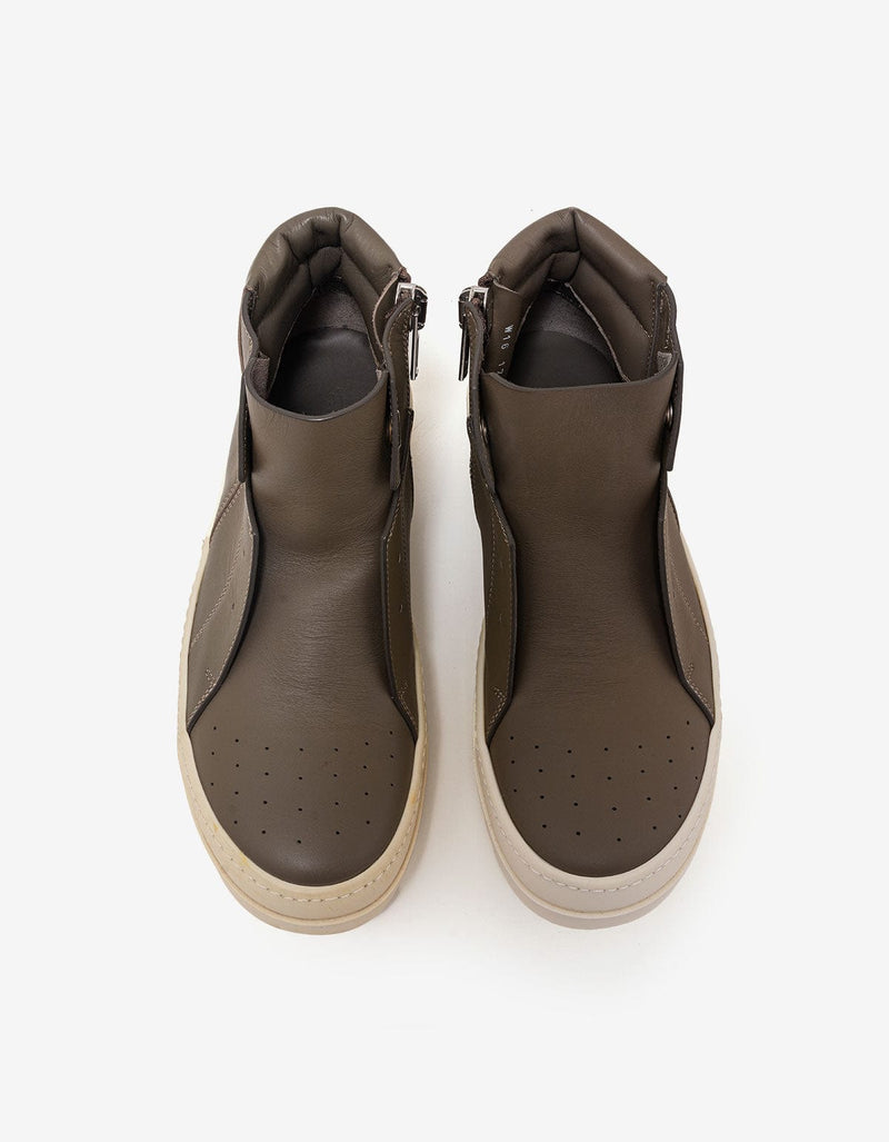 Rick Owens Island Dunk Darkdust Grey Mid High Trainers - AW16