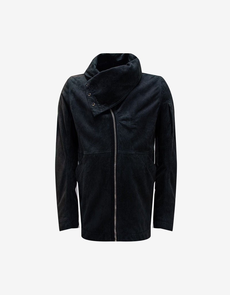 Rick Owens Showtek Passport Blue Leather Jacket 