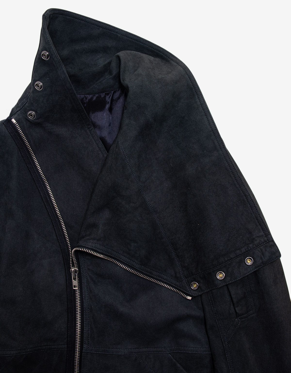 Rick Owens Showtek Passport Blue Leather Jacket 