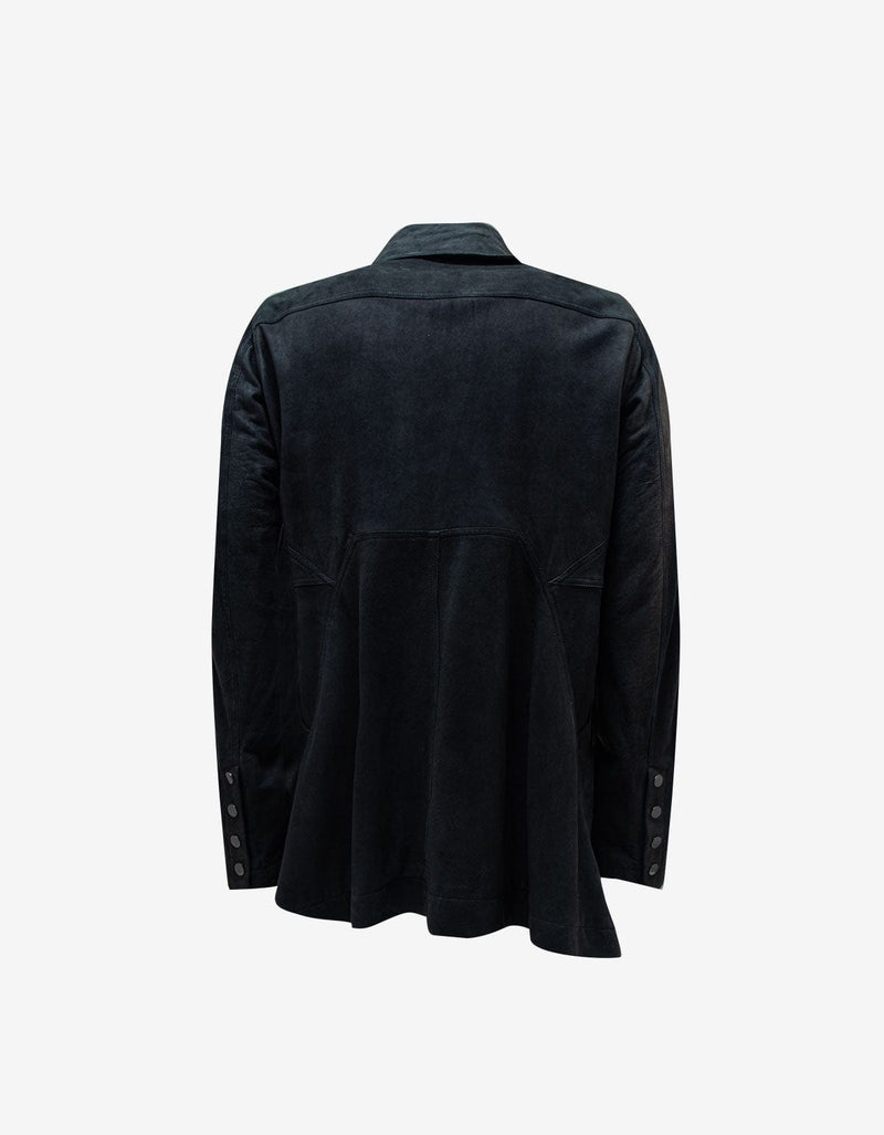 Rick Owens Showtek Passport Blue Leather Jacket 