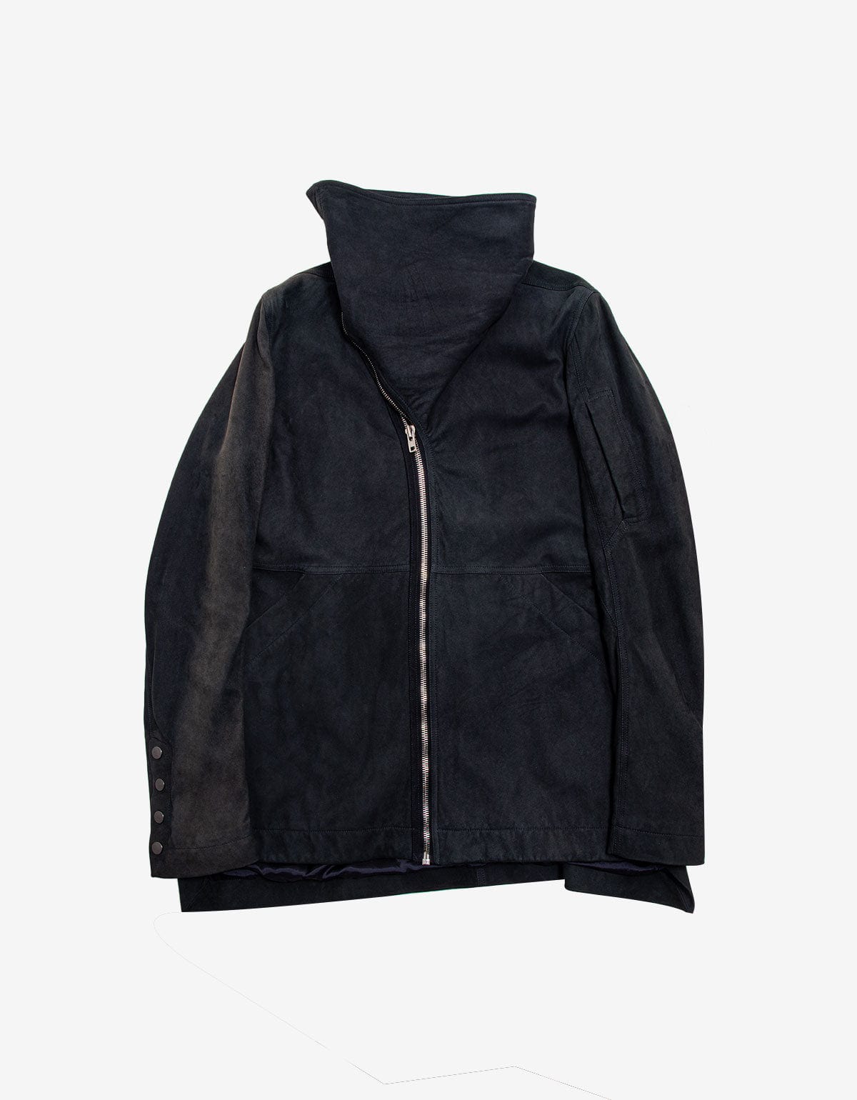 Rick Owens Showtek Passport Blue Leather Jacket 