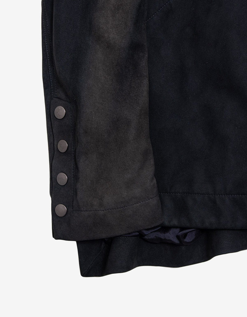 Rick Owens Showtek Passport Blue Leather Jacket 
