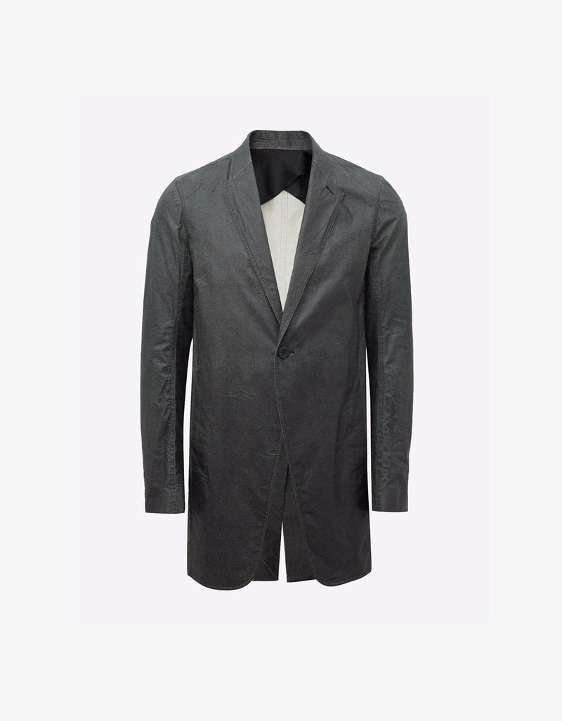 Rick Owens Stravinsky Black Coated Wool Jacket - SS16