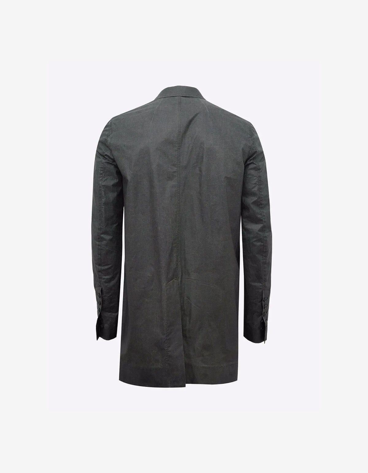 Rick Owens Stravinsky Black Coated Wool Jacket - SS16