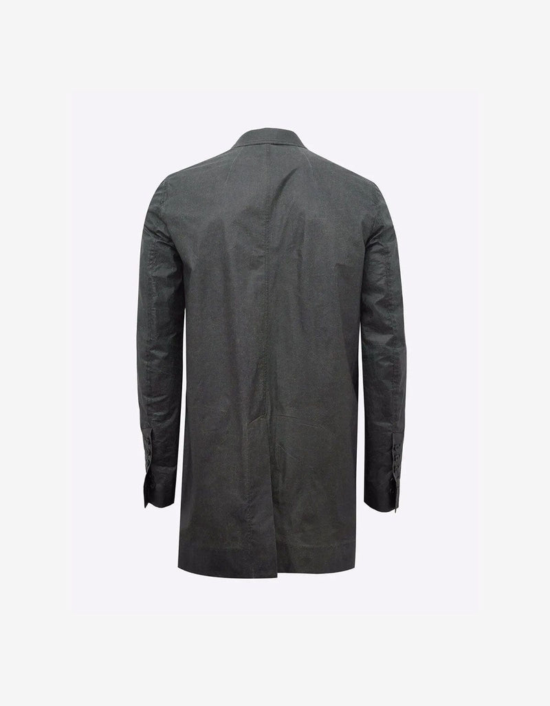Rick Owens Stravinsky Black Coated Wool Jacket - SS16