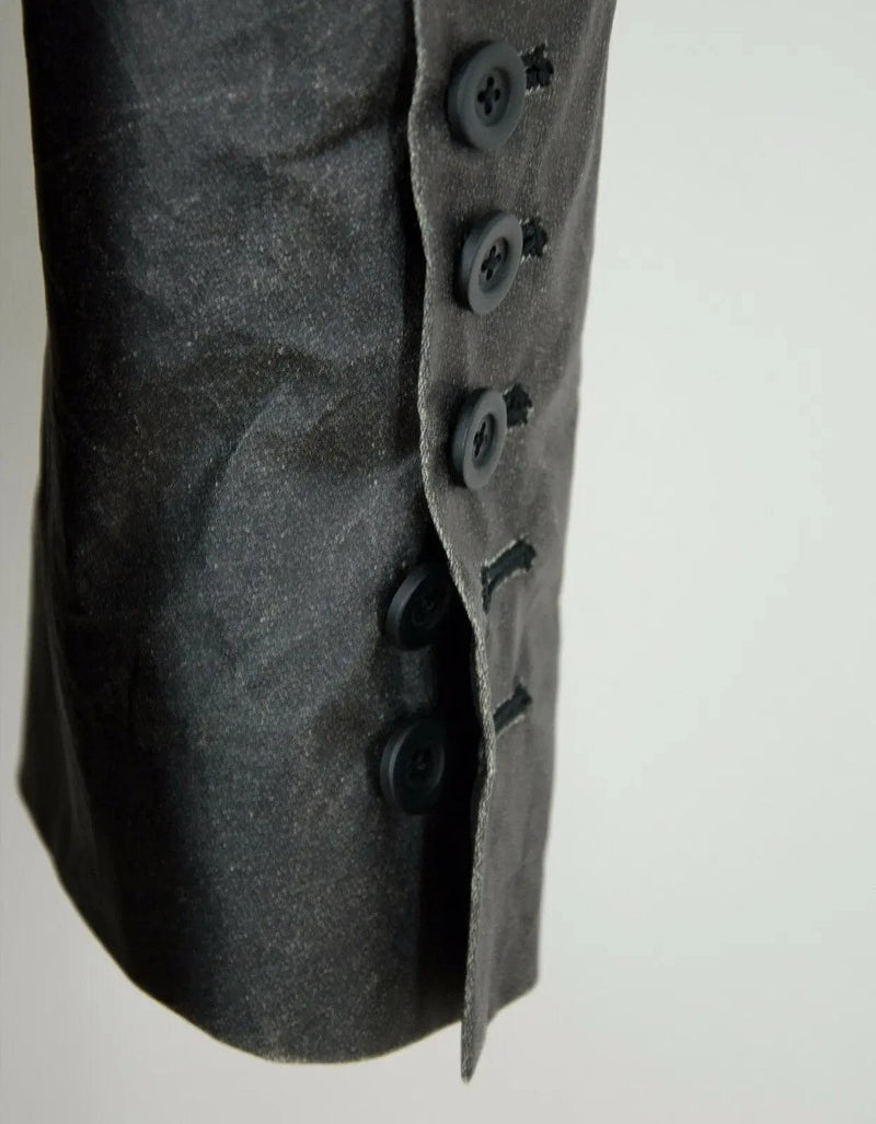 Rick Owens Stravinsky Black Coated Wool Jacket - SS16